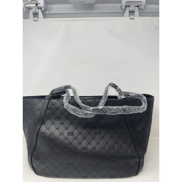 NEW Cavalli Class Sandra Shopper Tote Bag Black Onyx Logo Medium NWT $118 MSRP - Picture 8 of 13